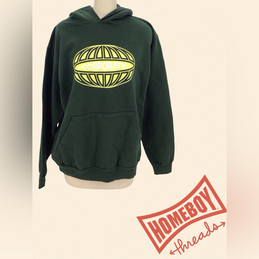 Corporate Green Logo Hoodie